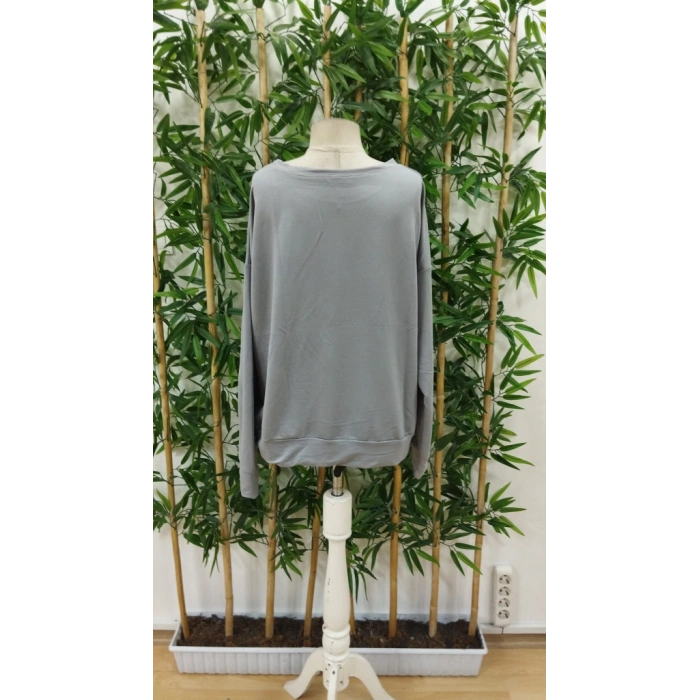 MARSiLYAN- Kadın Uzun Kollu Bisiklet Yaka Desenli Viskon Iki Iplik Bluz