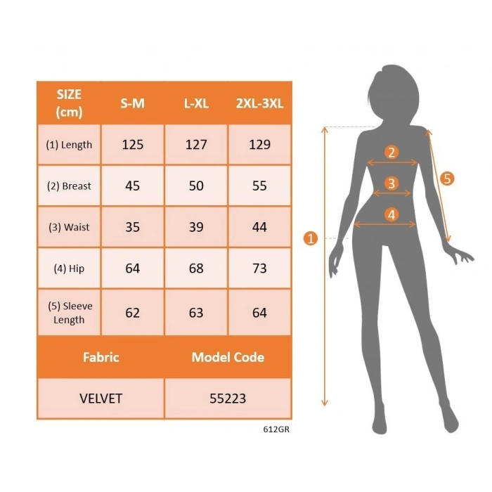 MARSiLYAN- Kadın Uzun Kollu Bisiklet Yaka Midi Kadife Elbise