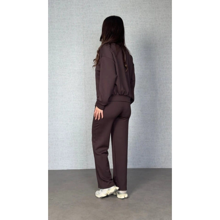 MARSiLYAN- Kadın Uzun Kollu Bisiklet Yaka Viskon Iki Iplik Bluz Ve Pantolon Ikili Takım