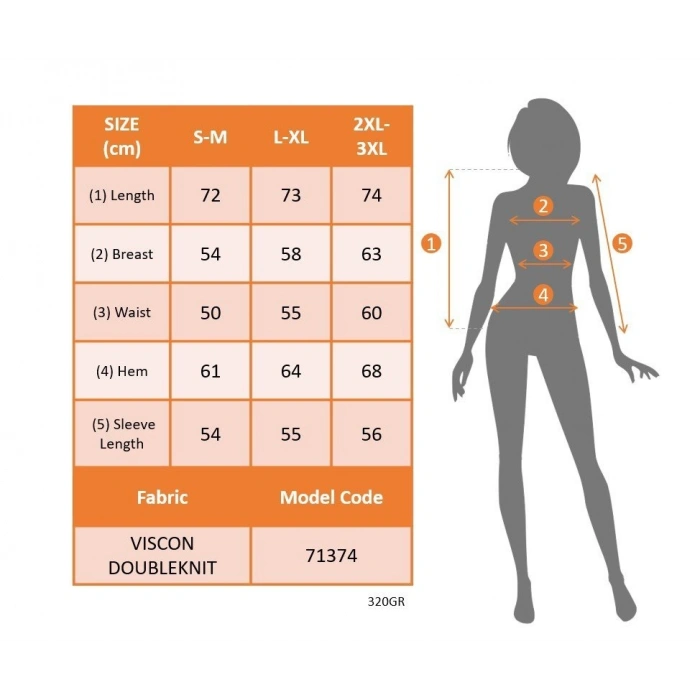 MARSiLYAN- Kadın Uzun Kollu Bisiklet Yaka Viskon Iki Iplik Ve Etek Ucu Trikoton Bluz