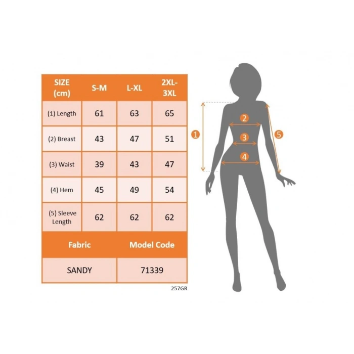 MARSiLYAN- Kadın Uzun Kollu Derin Degaje Yakalı Taşlı Sandy Bluz