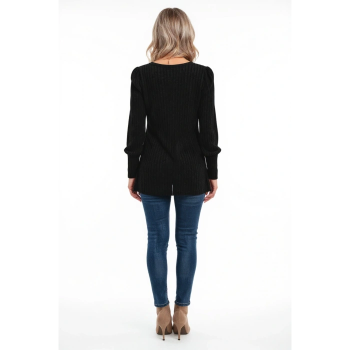 MARSiLYAN- Kadın Uzun Kollu Düğmeli Mevsimlik Bluz – Yumuşak Dokulu, Esnek ve Sıcak Tutan Kumaş