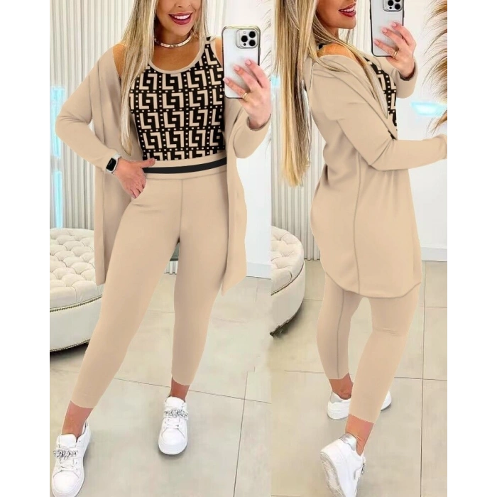 MARSiLYAN- Kadın Uzun Kollu Krep üçlü Takım