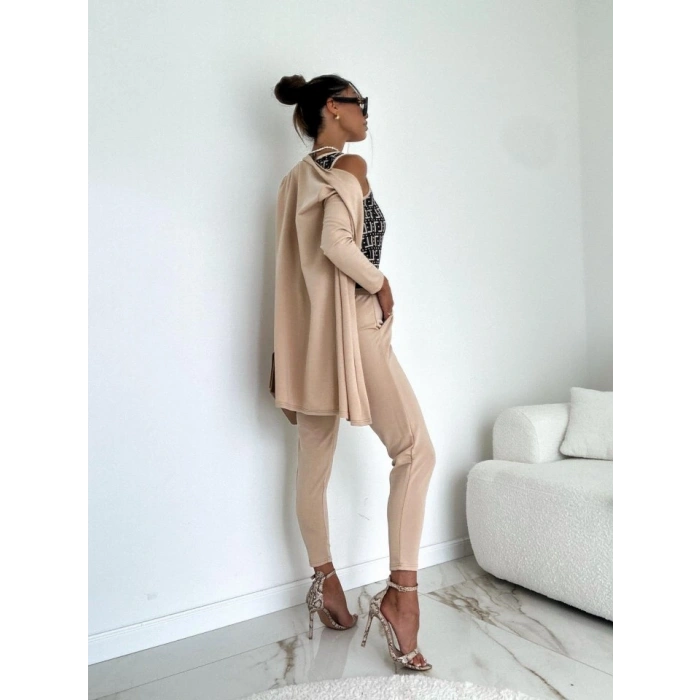 MARSiLYAN- Kadın Uzun Kollu Krep üçlü Takım