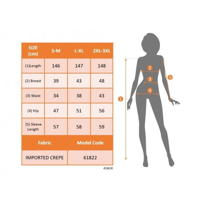 MARSiLYAN- Kadın Uzun Kollu Madonna Yakalı Yırtmaç Detaylı Uzun Ithal Krep Elbise
