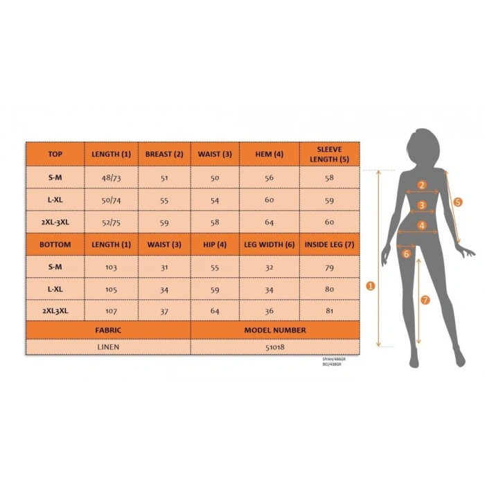 MARSiLYAN- Kadın Uzun Kollu V Yakalı Keten Bluz Bağcıklı Pantolon Ikili Takım
