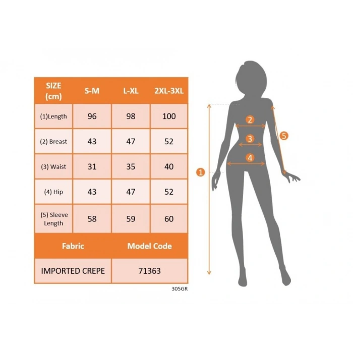 MARSiLYAN- Kadın Uzun Kollu V Yakalı Yandan Yırtmaçlı Midi Ithal Krep Elbise