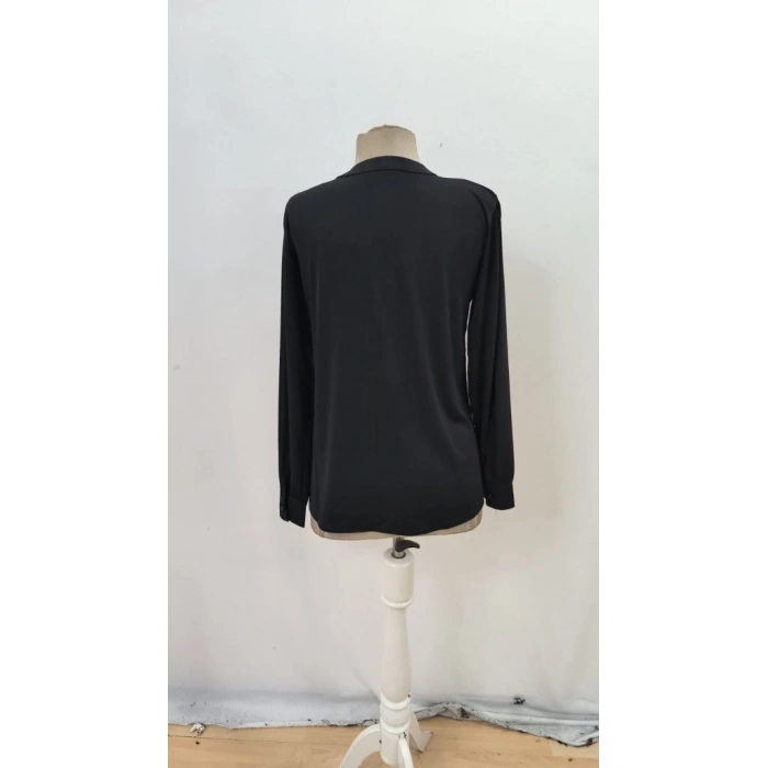 MARSiLYAN- Kadın Uzun Kollu Yakalı Yakadan Bağcıklı Düğmeli Sandy Bluz