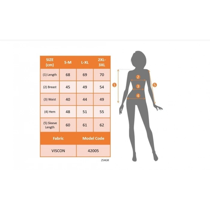 MARSiLYAN- Kadın Uzun Kollu Yuvarlak Yaka Blok Renkli Yandan Düğmeli Viskon Bluz
