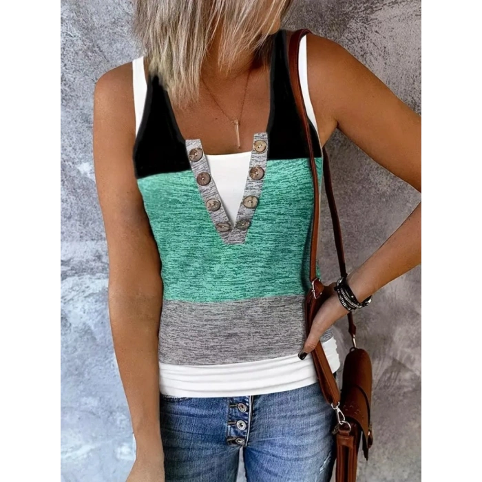 MARSiLYAN- Kadın V Yakalı önden Düğmeli Viskon Bluz