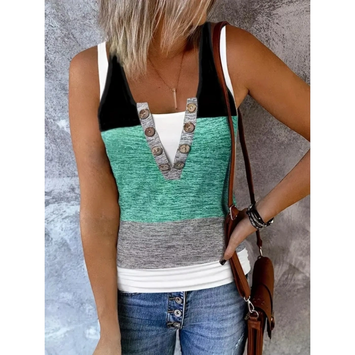 MARSiLYAN- Kadın V Yakalı önden Düğmeli Viskon Bluz