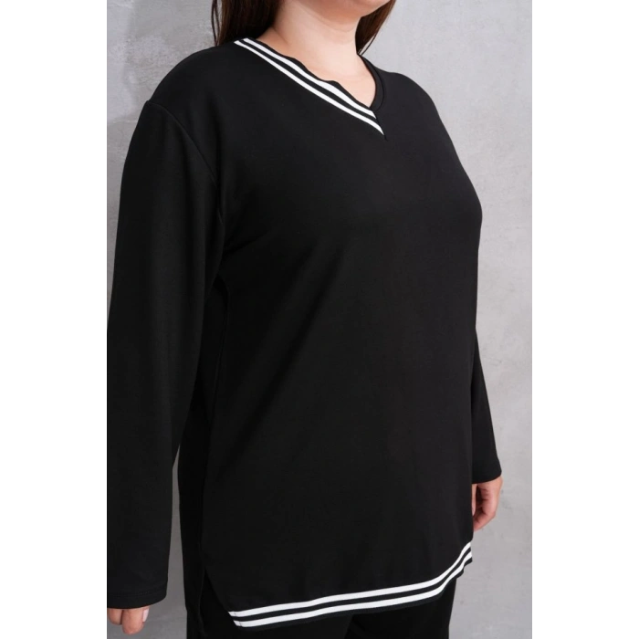 MARSiLYAN- Kadın Yeni Sezon Uzun Kollu Ribana Detay Ikili Takım