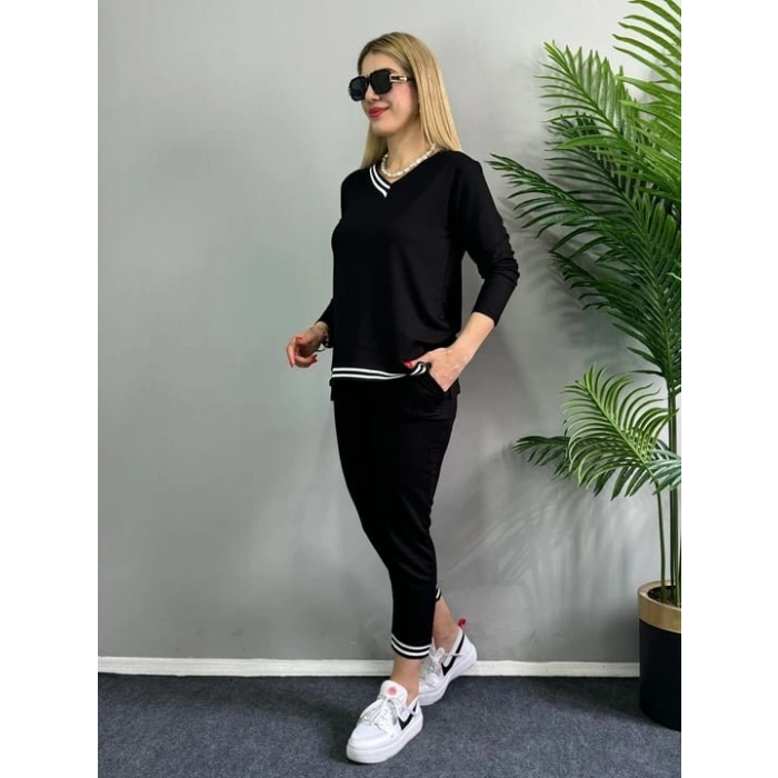 MARSiLYAN- Kadın Yeni Sezon Uzun Kollu Ribana Detay Ikili Takım