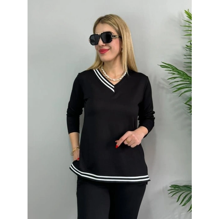 MARSiLYAN- Kadın Yeni Sezon Uzun Kollu Ribana Detay Ikili Takım