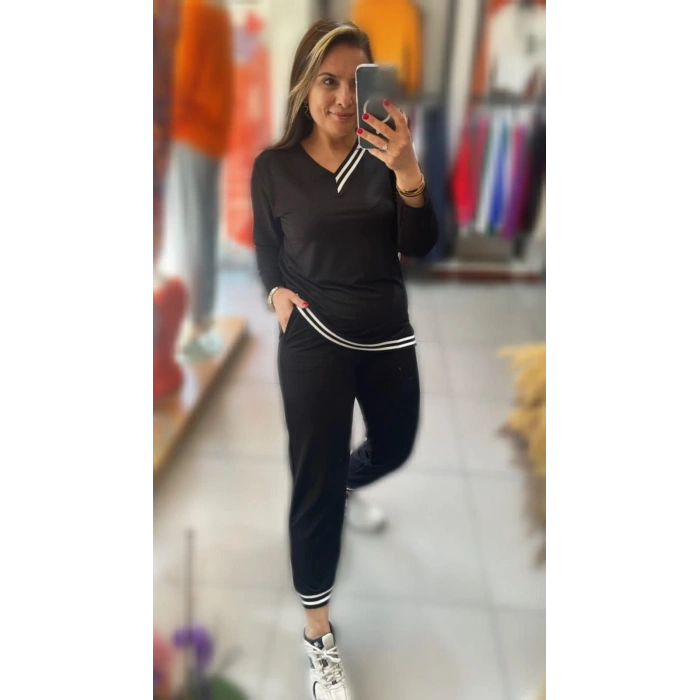 MARSiLYAN- Kadın Yeni Sezon Uzun Kollu Ribana Detay Ikili Takım