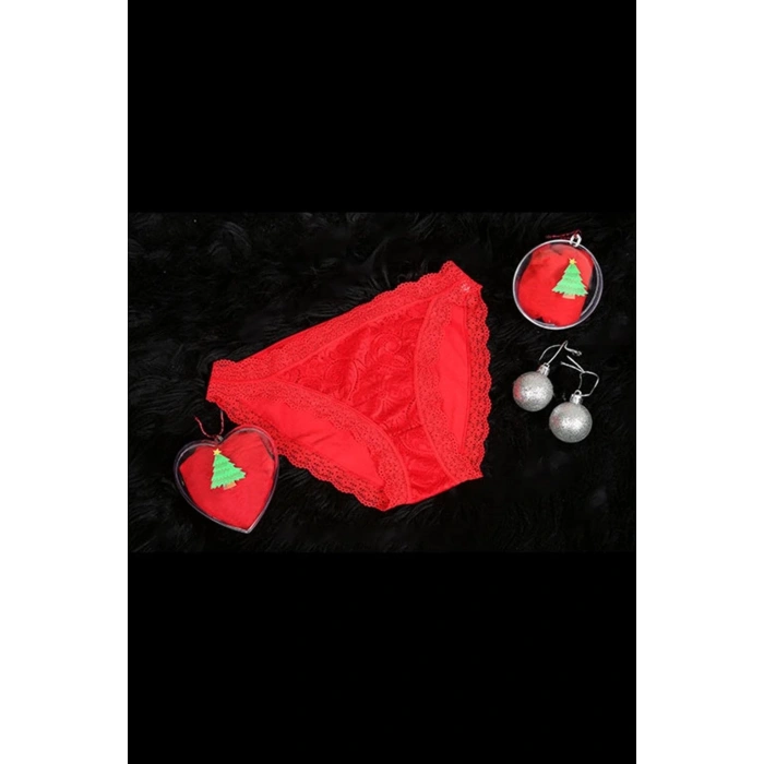 MARSiLYAN- Kadın Yılbaşı 2li Özel Kalp Kutulu Slip - Pijama Hediye Seti