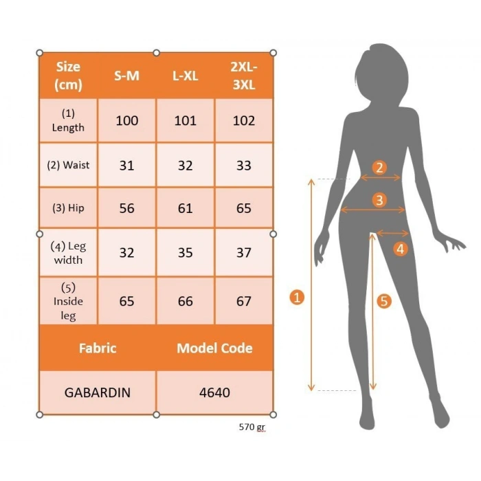 MARSiLYAN- Kadın Yüksek Bel Beli Lastikli Kargo Cep Detaylı Gabardin Pantolon