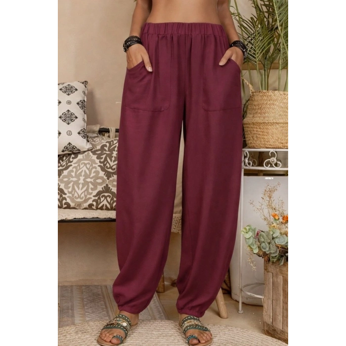 MARSiLYAN- Kadın Yüksek Bel Cep Detaylı Pantolon