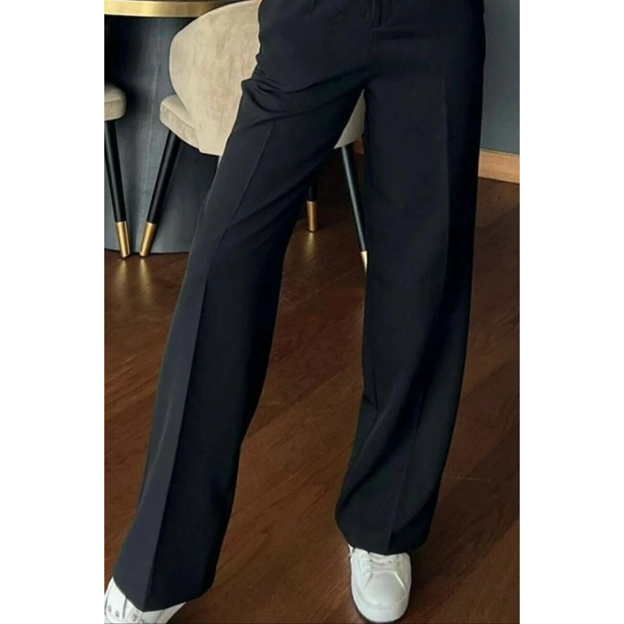 MARSiLYAN- Kadın Yüksek Bel Cepli Ithal Krep Pantolon