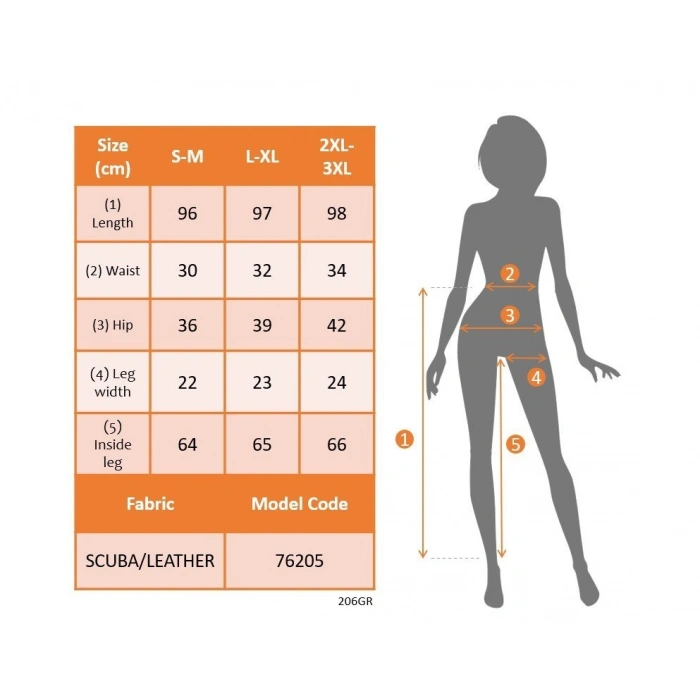 MARSiLYAN- Kadın Yüksek Bel Deri Detaylı Fermuarlı Dalgıç Tayt