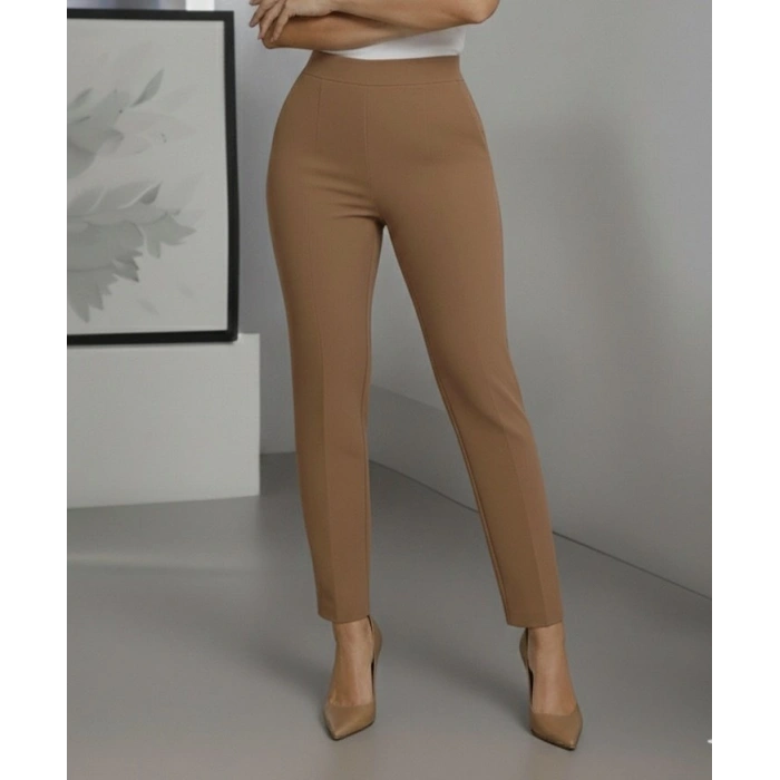 MARSiLYAN- Kadın Yüksek Bel Ithal Krep Pantolon