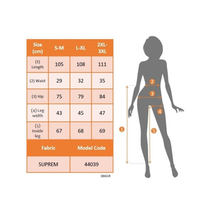 MARSiLYAN- Kadın Yüksek Bel Lastikli Desenli Süprem Pantolon