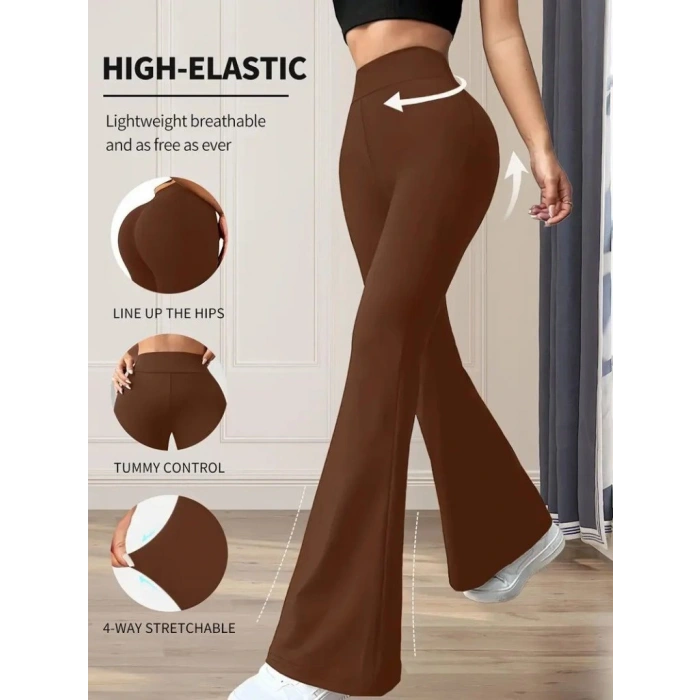 MARSiLYAN- Kadın Yüksek Bel(lastikli) Geniş Paçalı Dalgıç Tayt