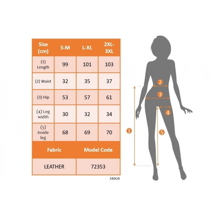 MARSiLYAN- Kadın Yüksek Bel Lastikli önü Düğmeli Deri Pantolon