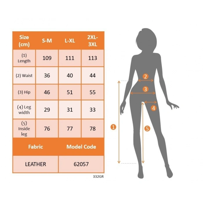 MARSiLYAN- Kadın Yüksek Bel önden Düğmeli Deri Pantolon