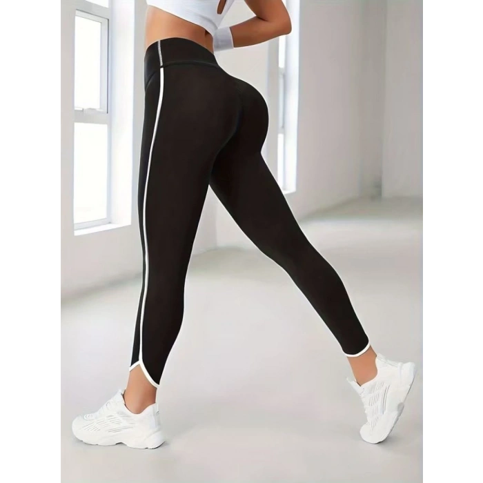 MARSiLYAN- Kadın Yüksek Bel Yan şerit Detaylı Dalgıç Tayt