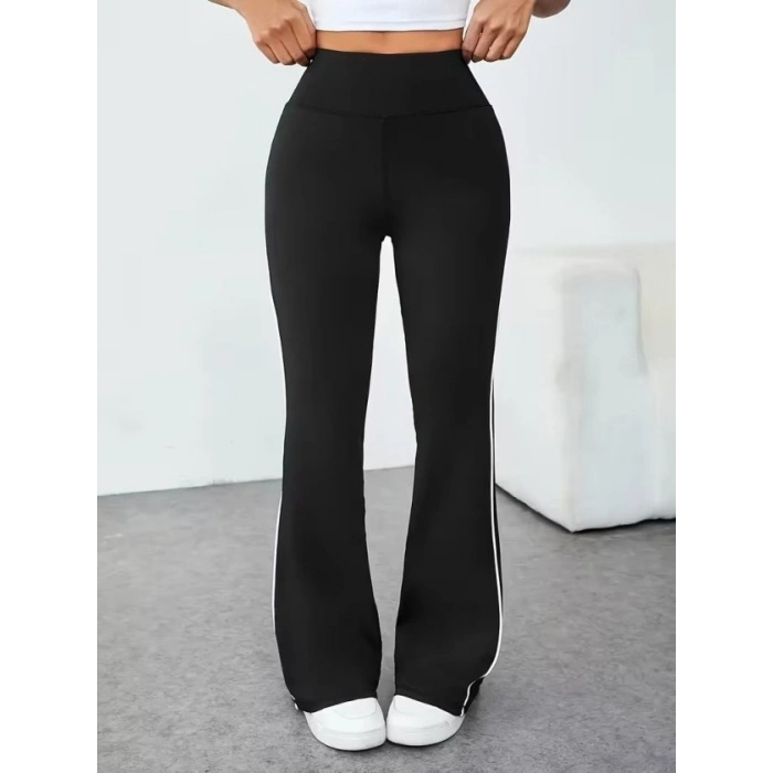 MARSiLYAN- Kadın Yüksel Bel Yan şerit Detaylı Uzun Dalgıç Tayt