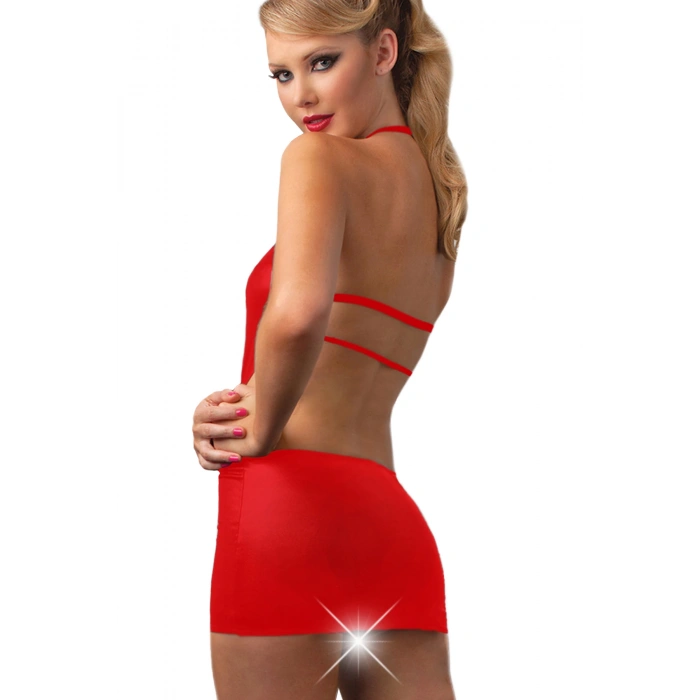 MARSİLYAN-- Kırmızı Seksi Mini Elbise