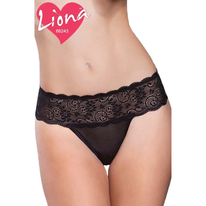 MARSİLYAN-- Kurdeleli Siyah Bayan Seksi Külot