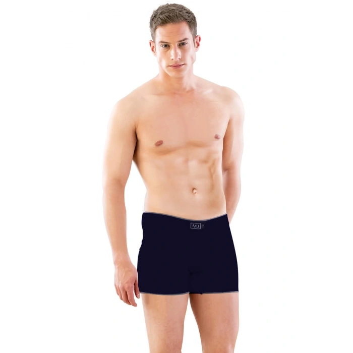 MARSiLYAN-  Lacivert MI Emay 2108 Seamless uzun Erkek Boxer