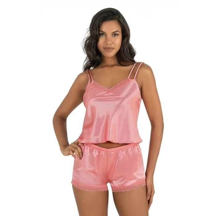 MARSiLYAN-  Mercan Saten Şort Takımı 9210