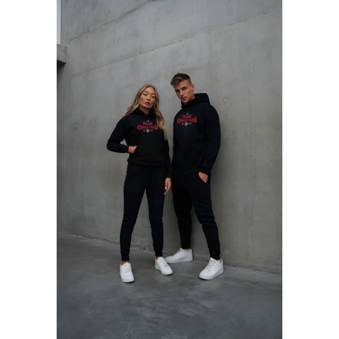 MARSiLYAN- Merry Chrıstmas Sweatshirt - Hodie - Siyah