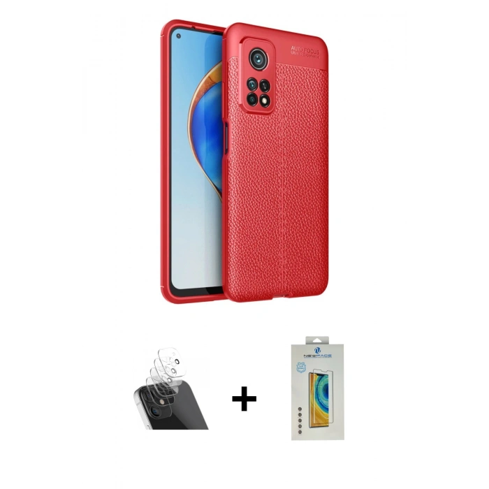MARSİLYAN™- Mi 10T Pro Kılıf Doruk Klasik Özel Seri - Şeffaf Polymer Nano Ekran Koruyucu + Kamera Lens Koruma Cam - SF
