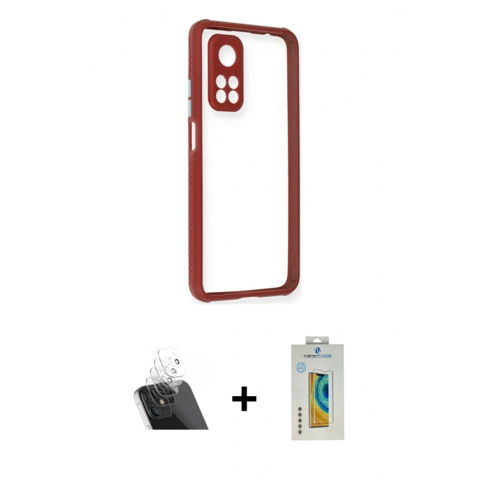 MARSİLYAN™- Mi 10T Pro Kılıf Nova Asil Özel Seri - Şeffaf Polymer Nano Ekran Koruyucu + Kamera Lens Koruma Cam - SF