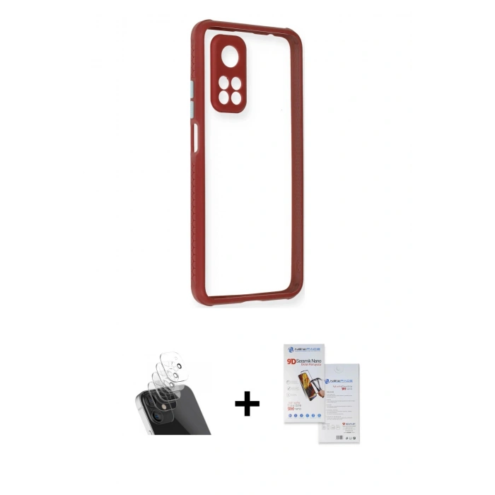 MARSİLYAN™- Mi 10T Pro Kılıf Nova Asil Özel Seri - Siyah Seramik Nano Ekran Koruyucu + Kamera Lens Koruma Cam - SF