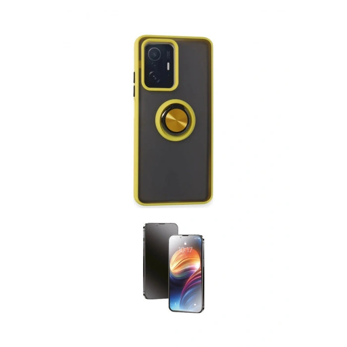 MARSİLYAN™- Mi 11T Pro Kılıf Yörünge Çizgi - Siyah 3D Antistatik Mat Seramik Nano Ekran Koruyucu