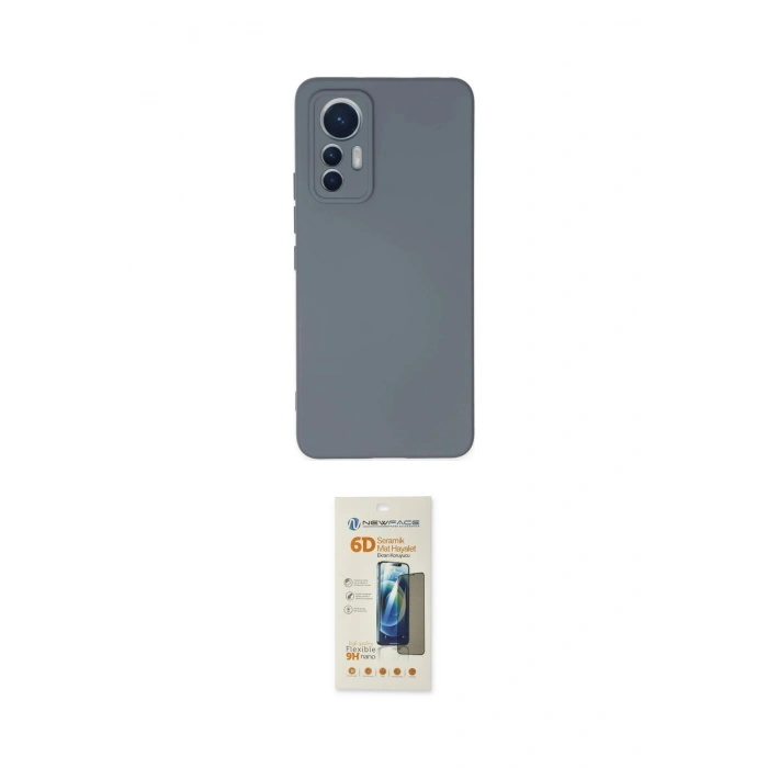 MARSİLYAN™- Mi 12 Lite Kılıf Ahenk Serisi - Siyah 6D Mat Seramik Hayalet Nano Ekran Koruyucu