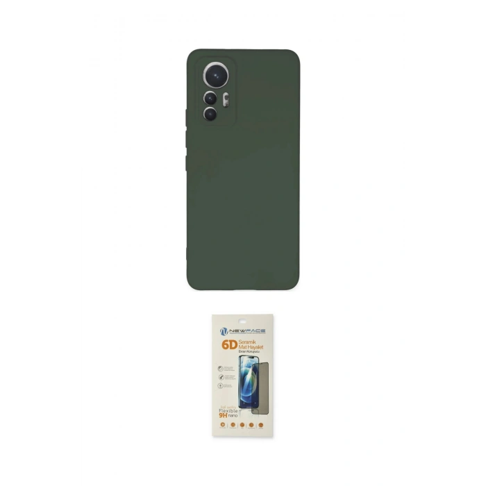 MARSİLYAN™- Mi 12 Lite Kılıf Ahenk Serisi - Siyah 6D Mat Seramik Hayalet Nano Ekran Koruyucu