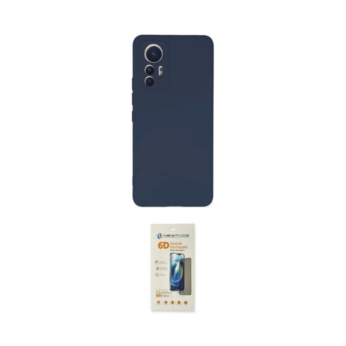 MARSİLYAN™- Mi 12 Lite Kılıf Ahenk Serisi - Siyah 6D Mat Seramik Hayalet Nano Ekran Koruyucu