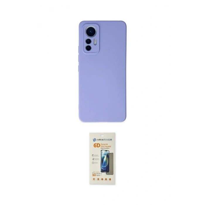 MARSİLYAN™- Mi 12 Lite Kılıf Ahenk Serisi - Siyah 6D Mat Seramik Hayalet Nano Ekran Koruyucu