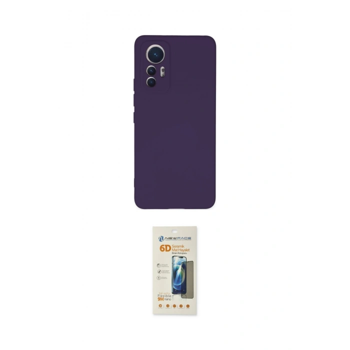 MARSİLYAN™- Mi 12 Lite Kılıf Ahenk Serisi - Siyah 6D Mat Seramik Hayalet Nano Ekran Koruyucu