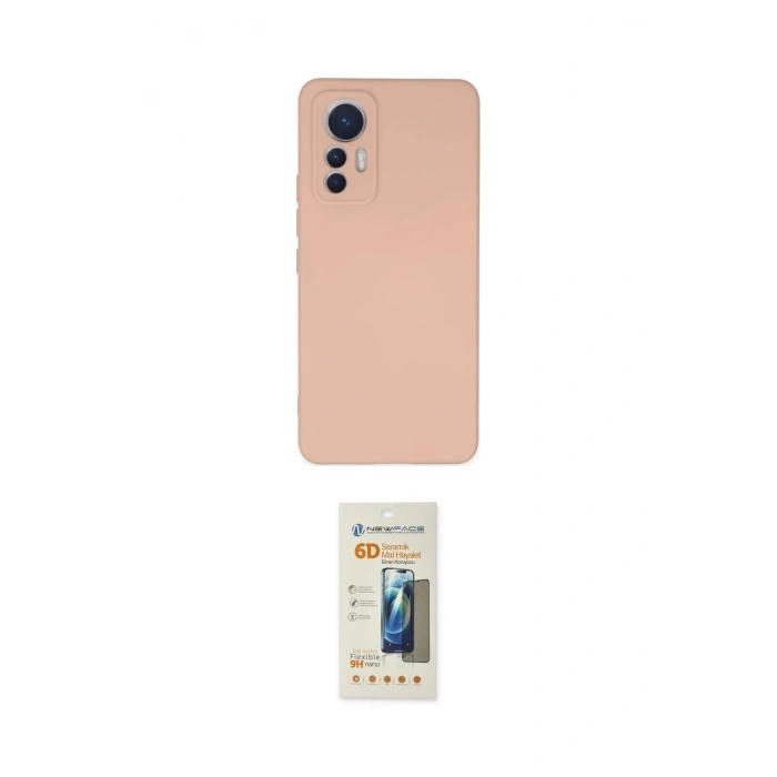 MARSİLYAN™- Mi 12 Lite Kılıf Ahenk Serisi - Siyah 6D Mat Seramik Hayalet Nano Ekran Koruyucu