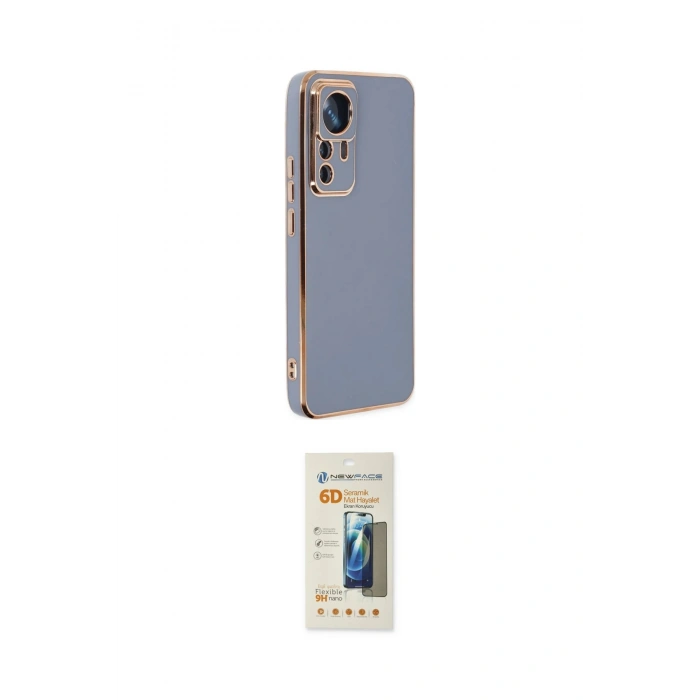 MARSİLYAN™- Mi 12T Pro Kılıf Yankı Serisi - Siyah 6D Mat Seramik Hayalet Nano Ekran Koruyucu