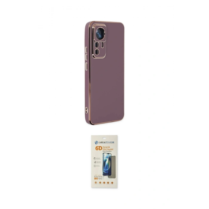 MARSİLYAN™- Mi 12T Pro Kılıf Yankı Serisi - Siyah 6D Mat Seramik Hayalet Nano Ekran Koruyucu