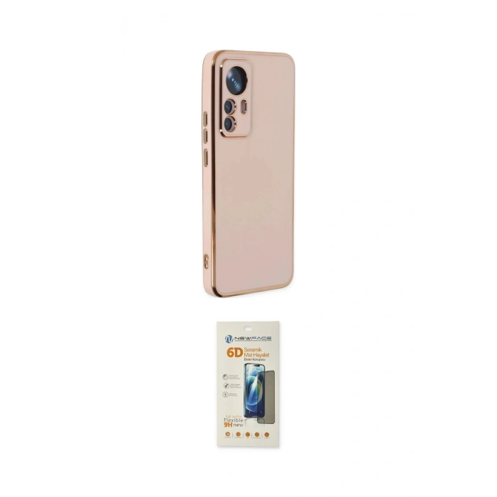 MARSİLYAN™- Mi 12T Pro Kılıf Yankı Serisi - Siyah 6D Mat Seramik Hayalet Nano Ekran Koruyucu