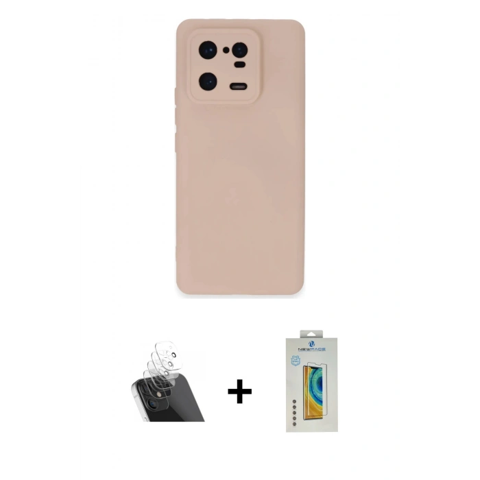 MARSİLYAN™- Mi 13 Pro Kılıf Ahenk Serisi - Şeffaf Polymer Nano Ekran Koruyucu + Kamera Lens Koruma Cam - SF